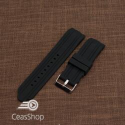  Curea silicon neagra capat curbat 20mm-49200