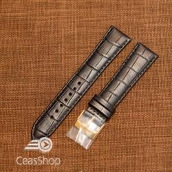  Curea piele vitel neagra model aligator L 21mm - 43618