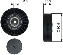 GATES Vratná/vodiaca kladka rebrovaného klinového remeňa GATES T36005 (T36005)