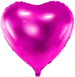 PartyDeco Balon inimă folie - roz închis 45 cm
