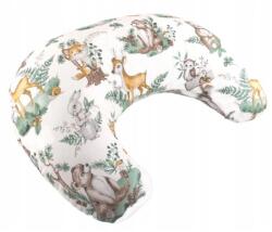 Bocioland Perna pentru alaptat, Bocioland, Forest Animals, Cu husa detasabila, Din bumbac, 50x18 cm, Multicolor (BL085)