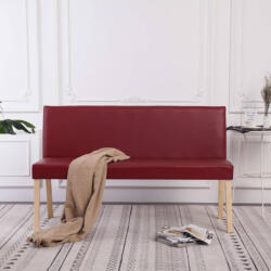 vidaXL Bancă, roșu vin, 139, 5 cm, piele ecologică (281331) - izocor