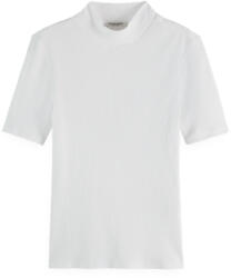Scotch & Soda T-Shirt Core Mock Neck Rib U9A00751T 100 white (U9A00751T-100 white)