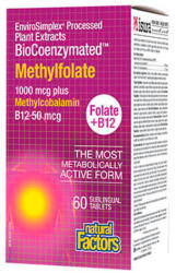Natural Factors Methylfolate 1000 mcg + B12 / 60 Tabs