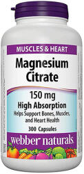 Webber Naturals Magnesium Citrate 150 mg High Absorption / 300 Caps