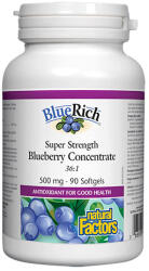 Natural Factors BlueRich Super Strength Blueberry Concentrate / 90 Softgels
