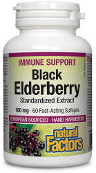 Natural Factors Black Elderberry 100 mg Standardized Extract / 60 Softgels
