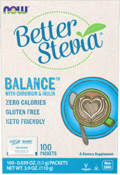 NOW Better Stevia / Balance with Chromium & Inulin / 100 Packets