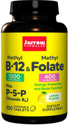 Jarrow Formulas Methyl B-12 & Methyl Folate 400mcg / Lemon / 100 Lozenges