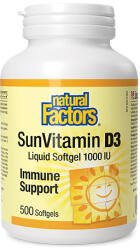 Natural Factors Vitamin D3 1000 IU / 500 Softgels