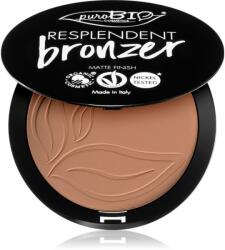 puroBIO Cosmetics Resplendent бронзант с матиращ ефект цвят 05 Warm Brown 9 гр