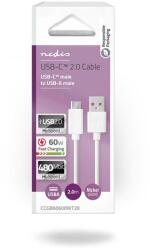 Nedis CCGB60600WT20 USB kábel USB 2.0 2 M USB A USB C Fehér (CCGB60600WT20) - easy-shop
