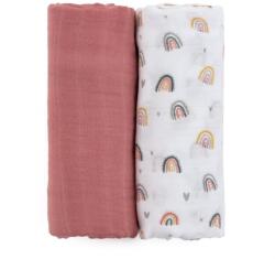 Petite&Mars Misty scutece textile Rose Rainbows 120 x 120 cm 2 buc