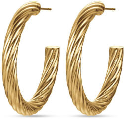 LUCA BARRA IP aranyozott acél karika fülbevaló