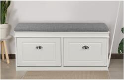Kring Liv pad cipőtartó, 104x24x47, 5 cm, 2 tárolóhely, MDF, fehér