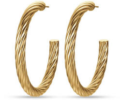 LUCA BARRA IP aranyozott acél női karika fülbevaló