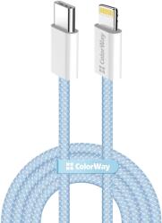 ColorWay USB 2.0 Type C Lightning Töltő/adat Kék 1m CW-CBPDCL061-BL (CW-CBPDCL061-BL)