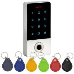 CONTROL KIT-CON-FP1 érintőgombos kültéri ujjlenyomatolvasós RFID kódzár - pepita