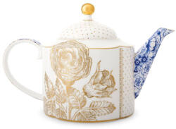Pip Studio Royal White Virágmintás Porcelán Teáskanna - 900 ml