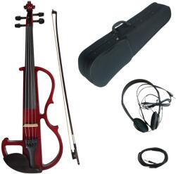 Csendes elektromos hegedű 4/4, tömör cseresznyefa