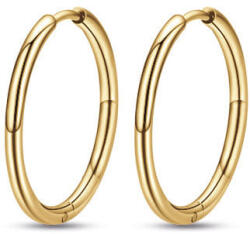 LUCA BARRA Aranyozott acél karika fülbevaló, 24 mm