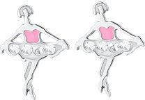 LUCA BARRA Acél lány fülbevaló, balerinák