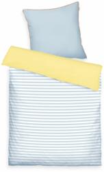 Tom Tailor Pamut ágynemű 140x200 Tom Tailor kék szövet sárga csíkos Percale párnahuzat 70x90