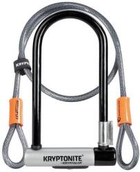 Kryptonite Kryptolok Series 2 STD U-Lakat, 229x102x13 mm, 120 cm x 10 mm-es hurokkábellel, szürke - bikepro - 26 670 Ft