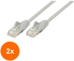 Valueline Set 2 x Cablu UTP Cat5e Mufat, 5.0 m, Patch Cord, Gri, Valueline (TIV-2xVLCP85100E5.00)