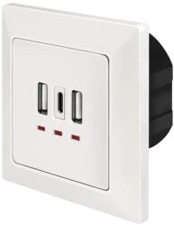 LogiLink fali csatlakozó 2xUSB-A 1xUSB-C (PA0254) (PA0254) (PA0254)