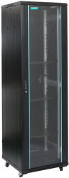 Spacer CABINET 19" SPACER 27U 600x1000mm, de podea, Flatpack (dezasamblat), Black, usa sticla cu blocare, panouri laterale detasabile, otel 2mm, sarcina maxima 1000Kg, "SPCN-27U-1000-BK-03 (SPCN-27U-1000-BK-