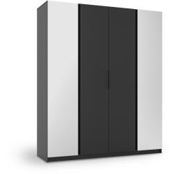  KAJA 2 2F tükörös gardróbszekrény 200x239x62 - fekete (10000093808)