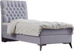 TEMPO KONDELA Boxspring ágy, egyszemélyes, szürke, 90x200, balos, BARY