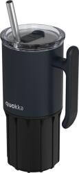 QUOKKA Pahar termic cu pai Quokka Stream, 720 ml, negru (40091)