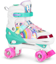 NILS Extreme Görkorcsolya rainbow led-es Nils Extreme NQ0187 35 fehér|rózsaszín