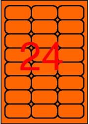 APLI Etikett, 64x33, 9 mm, színes, kerekített sarkú, APLI, neon narancs, 480 etikett/csomag (02871) - nyomtassingyen