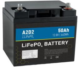 AVACOM A2D2 akkumulátor LiFePO4 12.8V 50Ah M6 LFA2-12V050C10-M6B1