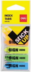Deli Index autoadeziv plastic tip sageata 43x12 mm, 5 culori neon, DELI (DLEA11302)