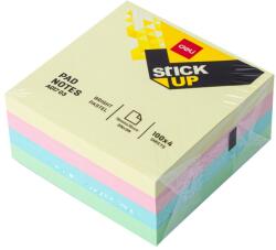 Deli Cub notite autoadezive 76x76 mm, 400 file pastel, DELI (DLEA01703)