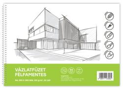 Vázlatfüzet B/4 Félfamentes 32 lap 120gr. Bluering