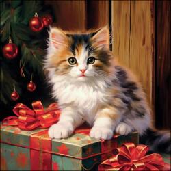 Ambiente Karácsonyi cicás szalvéta - Molly (VR-33318845)