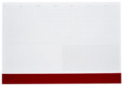  Realsystem Asztali könyöklő fehér lapokkal bordó műbőrcsíkkal 570 x 390 mm Realsystem 2026 - vegyesbolt