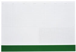  Realsystem Asztali könyöklő fehér lapokkal zöld műbőrcsíkkal 570 x 390 mm Realsystem 2026 - vegyesbolt