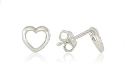 Ezüst fülbevaló bedugós keret apró szív