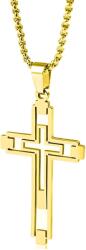 HARAHU Colier EM-34150 Cross - Auriu KP34150
