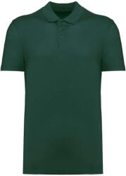 Kariban Unisex pamut piké galléros póló Kariban KA295 Bottle Green-L (ka295bg-l)