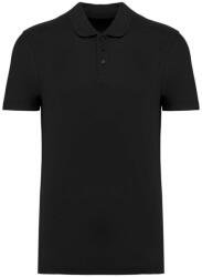 Kariban Unisex pamut piké galléros póló Kariban KA295 Black-L (ka295bl-l)