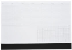 Realsystem Asztali könyöklő fehér lapokkal fekete műbőrcsíkkal 570 x 390 mm Realsystem 2026 (52012) - irodaszerpiac