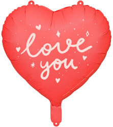  Szív ''I love you'' fólia lufi, 45 cm, mix (FB171)