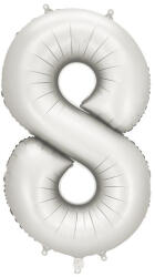  8'' számú fóliás léggömb, 86 cm, ezüst (FB1S-8-018)